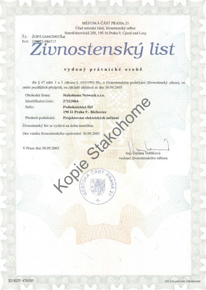 Živnostenský list Živnostenský list