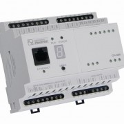 Centrální jednotka Tecomat

Nový 32bitový RISC procesor s frekvencí 166MHz
192 kB zálohované paměti pro program a 64 kB pro tabulky
Integrované rozhraní Ethernet 10/100 Mbit/s na konektoru RJ45
Design rozměrově kompatibilní se standardizovanými moduly jističů
Rozšiřitelnost počtů vstupů/výstupů systémovou sběrnicí označenou TCL2
Kombinované analogové/diskrétní a čítačové/ diskrétní vstupy na základním modulu
Integrovaná dvouvodičová instalační sběrnice CIB (Common Installation Bus) s volnou topologií pro připojení inteligentních elektroinstalačních prvků

Ethernet 100/10, 6xAI/DI, 6xRO 230V/3A, 2xAO, 1x CIB, TCL2, RS232, 1x
volitelný interface