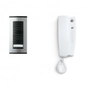 VILLASET1/HP-YC - Sada obsahuje audio telefon, vstupní panel (včetně audio modulu), krabici pro povrchovou montáž vstupního panelu, zdroj (pro videotelefon, vstupní panel a příslušenství).